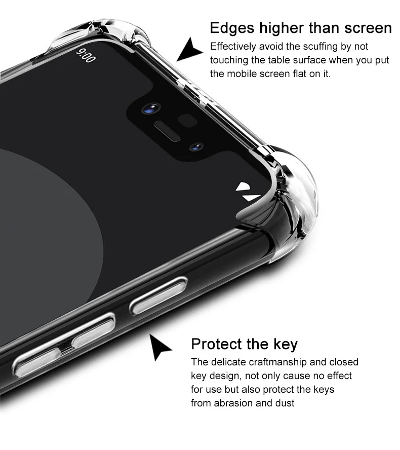 Airbag Shockproof Case For Xiaomi Max 3 Max2 Note3 6 Mi 8 Mi8 Lite 10T 11 11T 12T Pro Silicone Cover For Redmi Note 11 Pro 4G 5G