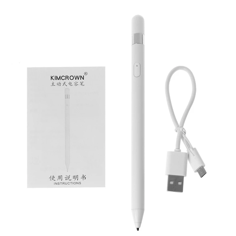 Портативный Емкостный карандаш микро USB зарядка сенсорный экран Стилус для iPhone