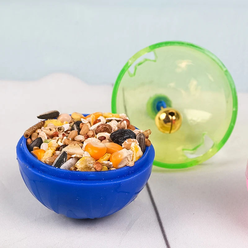 

Small Pet Food Box Leaking Food Tumbler Guinea Pig Feeding Bowl Toy Leaking Food Ball Plastic Hamster Puzzle Bowl