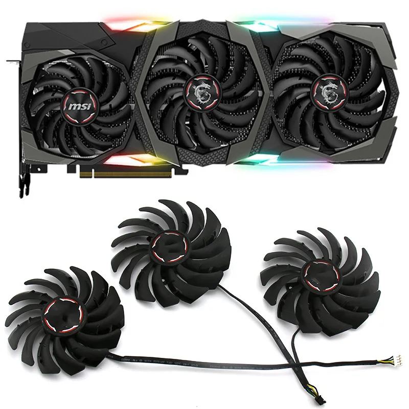 Новый оригинальный вентилятор для видеокарты ПК MSI RTX 2080 DUKE 2080Ti PLD09210B12HH PLD10010B12HH 4