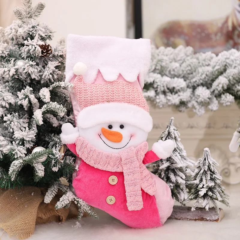 

Christmas Tree Decor New Year Christmas Stocking Sack Xmas Gift Candy Bag Christmas Decorations For Home Sock