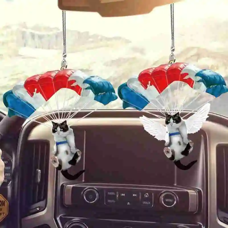 Новинка подвеска в виде кота с воздушным шаром для автомобиля милых кошек на