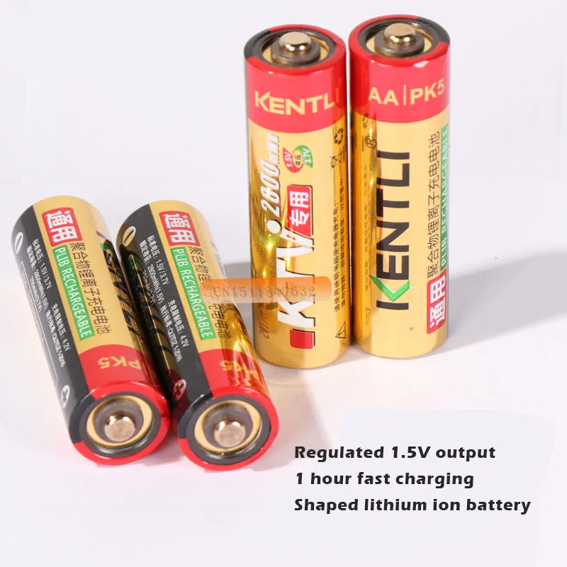 4 шт. 1 5 в AA 2800mWh перезаряжаемая литиевая батарея + канала USB зарядное устройство со