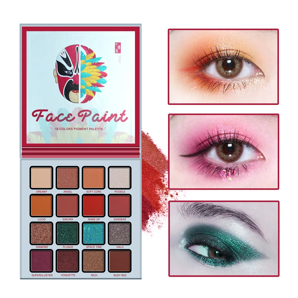 Сияющие тени для век Палитра водонепроницаемые матовая Пудра Косметика Lidschatten