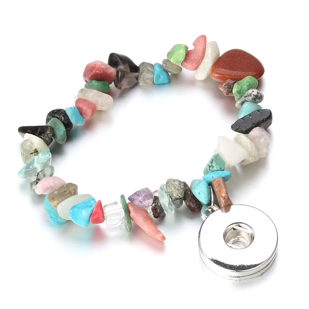 Новые ювелирные изделия браслет с застежкой из натурального камня гравия 18 мм