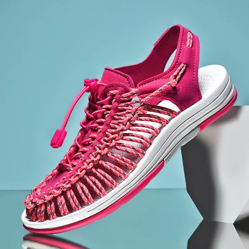 

Сандалии ручной работы для мужчин и женщин, мягкие Нескользящие гладиаторские босоножки, летняя пляжная обувь, Размеры 35-48