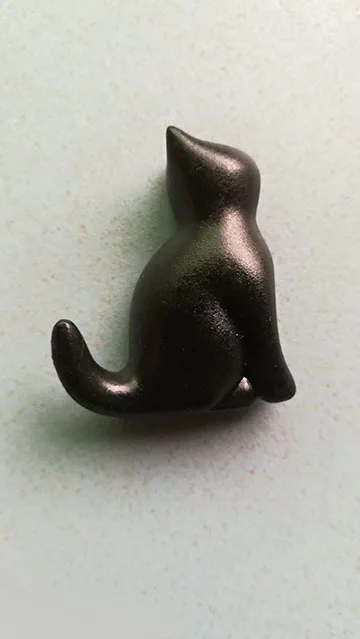 Японские Исцеляющие 3D абстрактные маленькие магниты черного кота милые животные