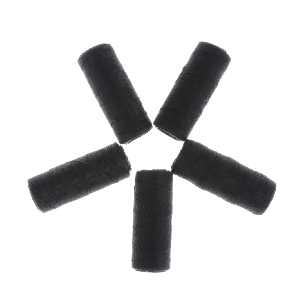 

5x Hair Weave Sew Decor Thread for Wig Weft Hair Extensions Dreadlocks Black