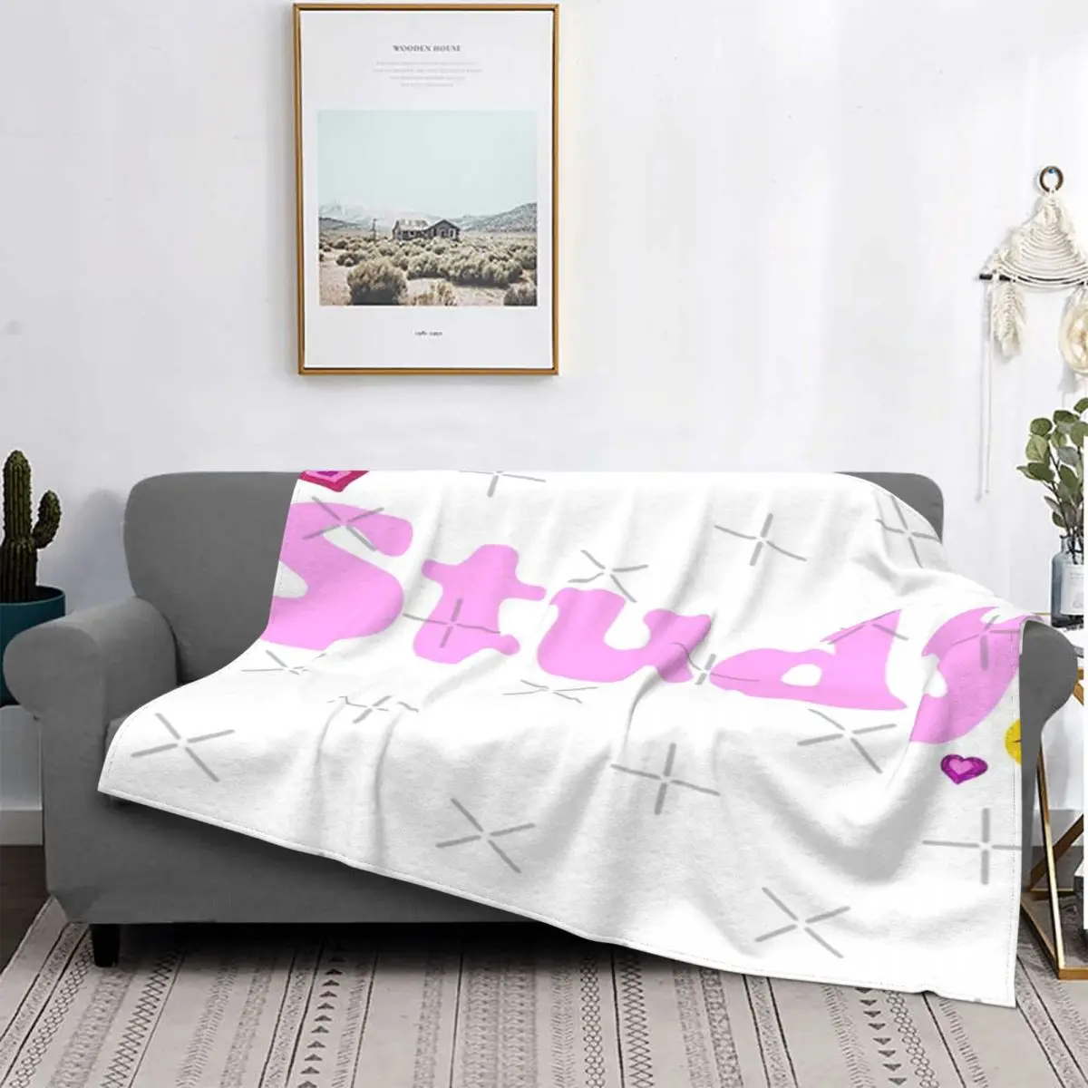 

Manta térmica de felpa para estudio, colcha para cama, sofá a cuadros, manta ponderada de Anime, 1 unidad