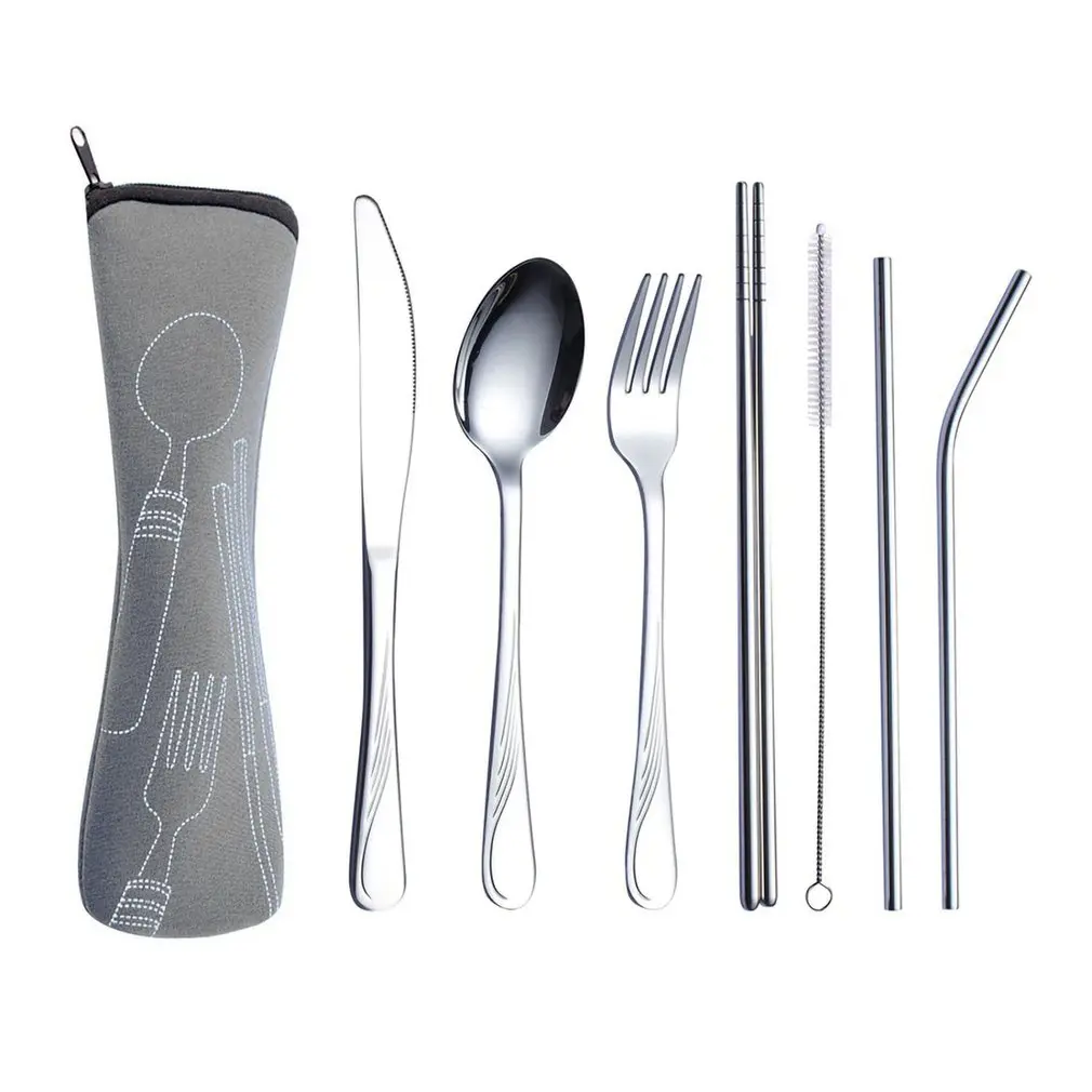 Портативные столовые приборы портативный набор столовых приборов для