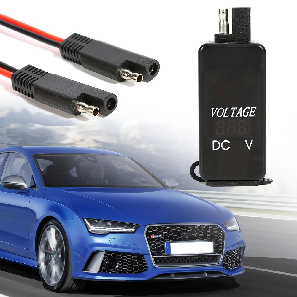 

4.2A USB Charger Kit SAE to Dual USB Adapter Charger Socket Colorful Voltmeter with LED Voltmeter for Motorcycle