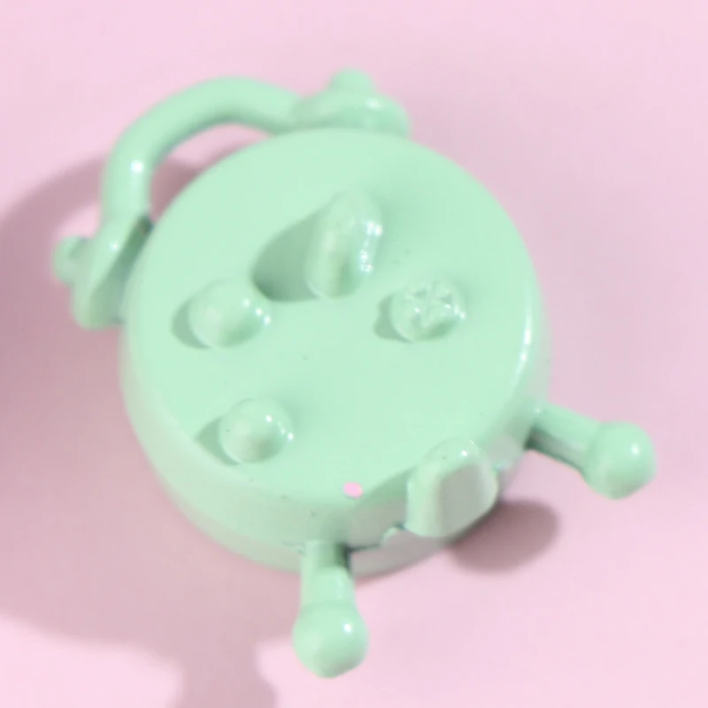 

New Hot1:12 Metal Doll Clocks Alarm Clock Doll Mini Home Decor Dollhouse Clock Miniature Toy Living Room Furniture Accessories