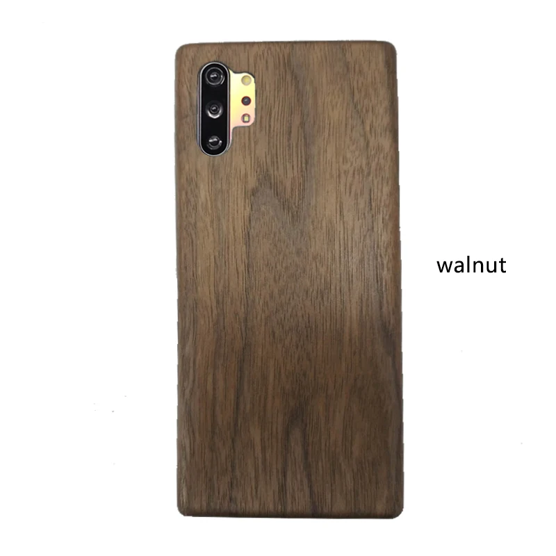 Walnut Для samsung Galaxy Note 10 Plus чехол Роскошный тонкий жесткий деревянный противоударный Броня задняя крышка чехол для телефона Samsug Note 10 Funda - Цвет: Walnut