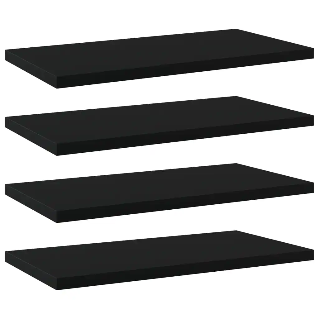 

Книжные полки из ДСП 4 шт., черные, 15,7x7,9x0,6 дюйма