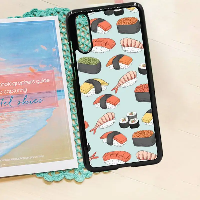 

Sushi Japanese cartoon Food high quality Phone Case shell PC for iPhone 11 12 pro XS MAX 8 7 6 6S Plus X 5S SE 2020 XR