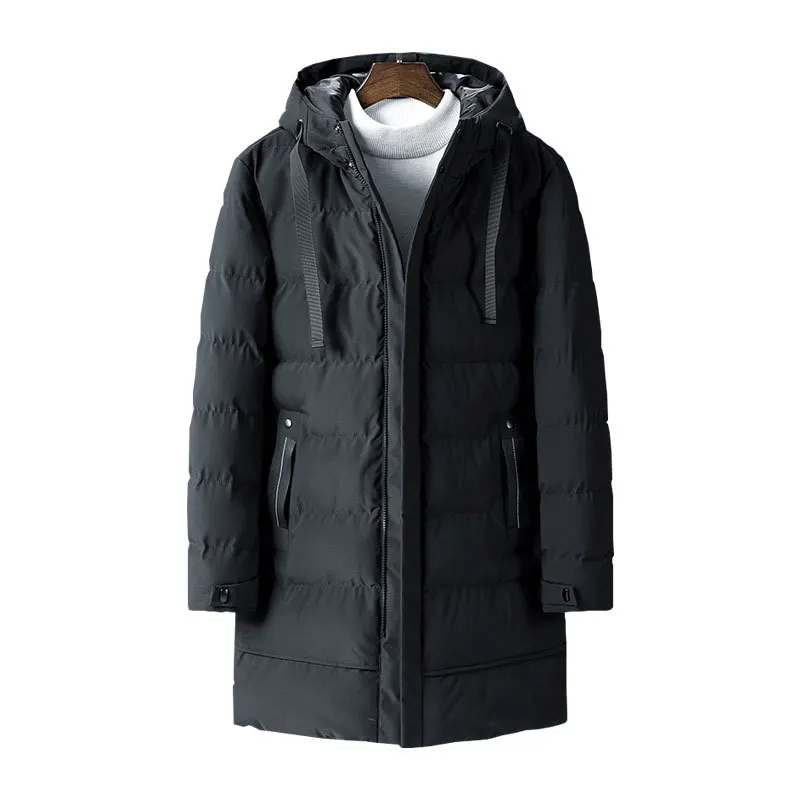 2019 зимняя новая брендовая мужская парка Теплая Куртка длинная свободная Большой