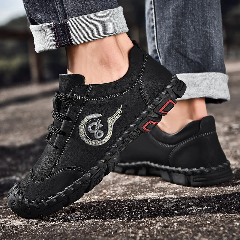 Мужские классические кожаные мокасины ручной работы роскошные брендовые лоферы