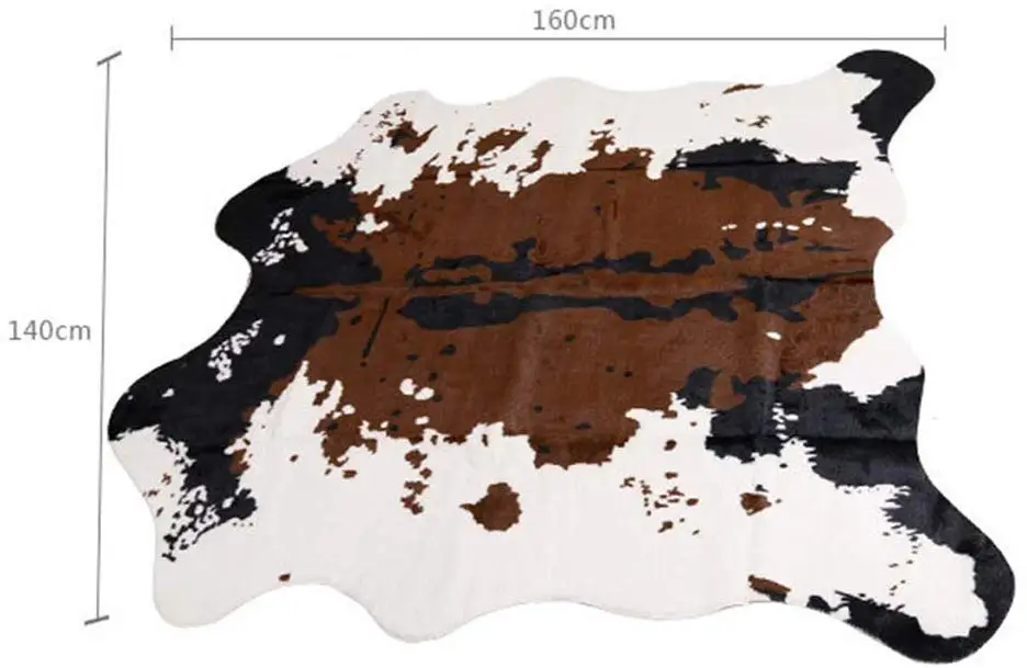 Ковер из воловьей кожи нескользящий ковер искусственного меха коврик с принтом