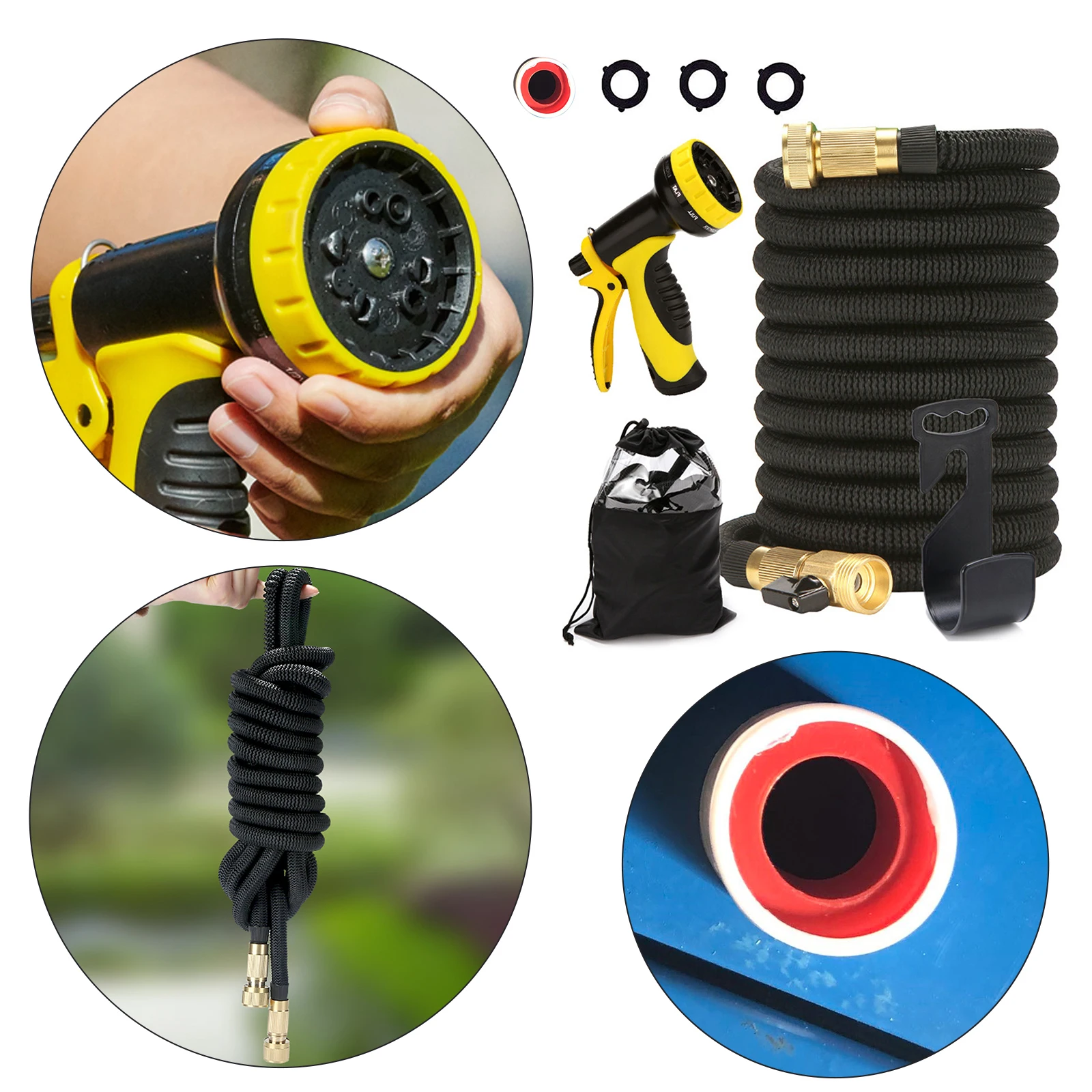 

Garden Plastic High Pressure Car Wash Water Gun Automatic Telescopic Hose Gardening Watering Hose Tools Garden Irrigation Tools