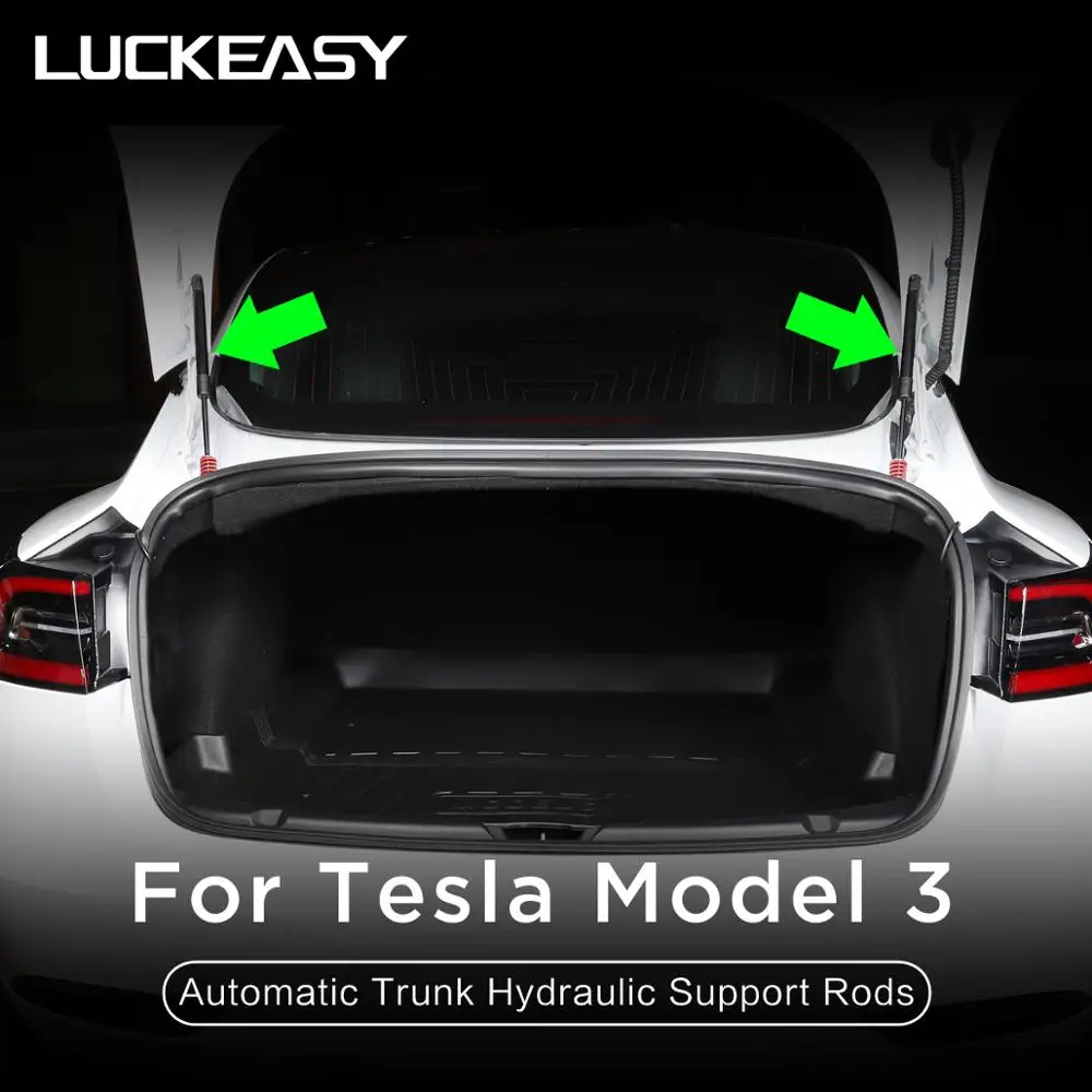 

LUCKEASY For Tesla Model 3 2017-2019 Car Front cover/Tail box Automatic Hydraulic Support Rods 2pcs/set