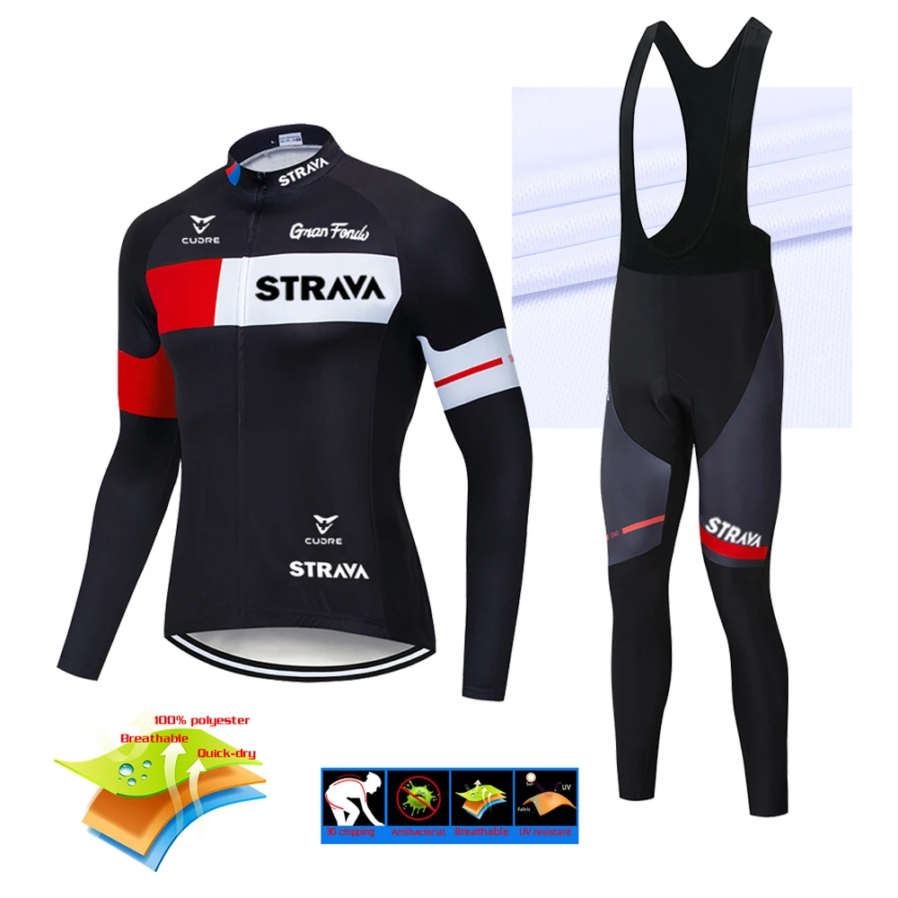 Мужской комплект одежды для велоспорта SPEED PEAK STRAVA Pro трикотажная футболка с