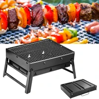folding bbq grill portable compact charcoal barbecue bbq grill cooker stainless steel outdoor camping household barbecue grill