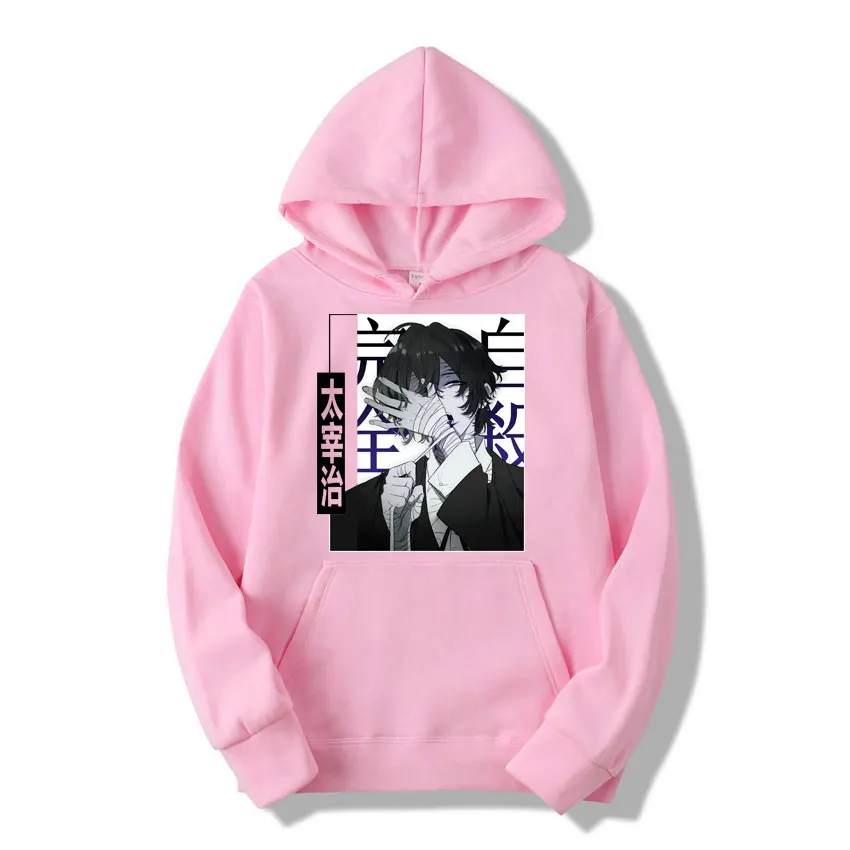 

2021 Fashion Japanese Anime Bungou Stray Dogs Hoodie Sweatshirt Super Cool Dazai Osamu Peinr Hoodies Men Oversized Hip-hop Hoody
