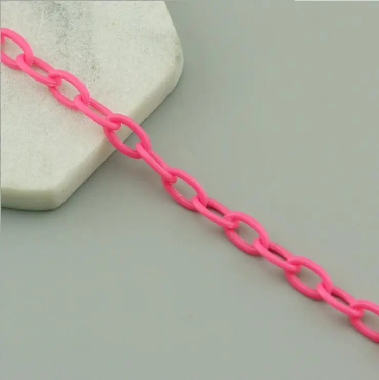 

YEYULIN DIY chain for jewelry making accessories hand made necklace bracelet rope plastic chain isolated colors jewelry findings