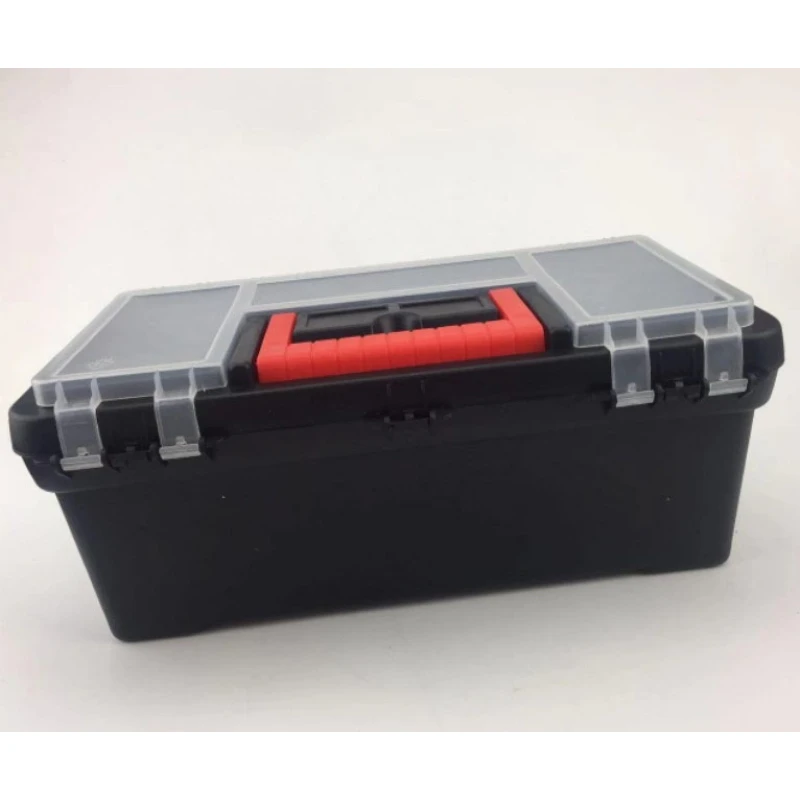 Large Capacity Portable Plastic Hardware Toolbox Household Tool Storage Box Anti-fall Tackle Case |