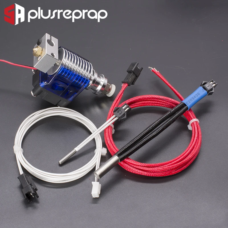 V6 J-head 12V 24V все металлические Hotend Уэйд или экструдер Bowden в нагреватель термистор Вентилятор Насадка теплоотвод для 1,75/3 мм 3D-принтеры часть