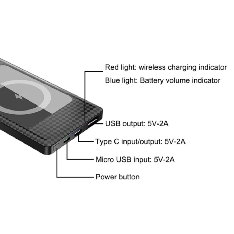 

For magsafe ultra thin magnetic 5000mAh pd18w wireless fast charging 5W Qi mobile wireless power pack for iPhone12Pro Power bank