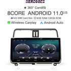 Автомобильный радиоприемник, 2Din, Восьмиядерный, Android 10, для Toyota Land Cruiser Prado 150, 2018, 2019, 2020, мультимедийный плеер для Carplay, GPS, 4G, LTE, стерео