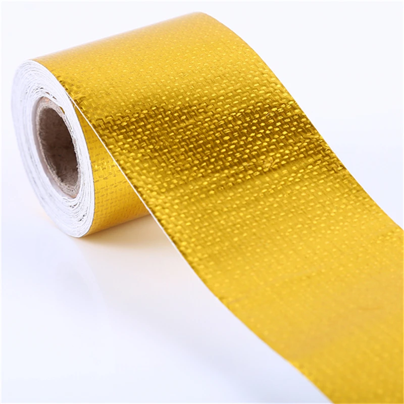 

2'' 5M Thermal exhaust Tape Air Intake Heat Insulation Shield Wrap Reflective Heat Barrier Self Adhesive Engine