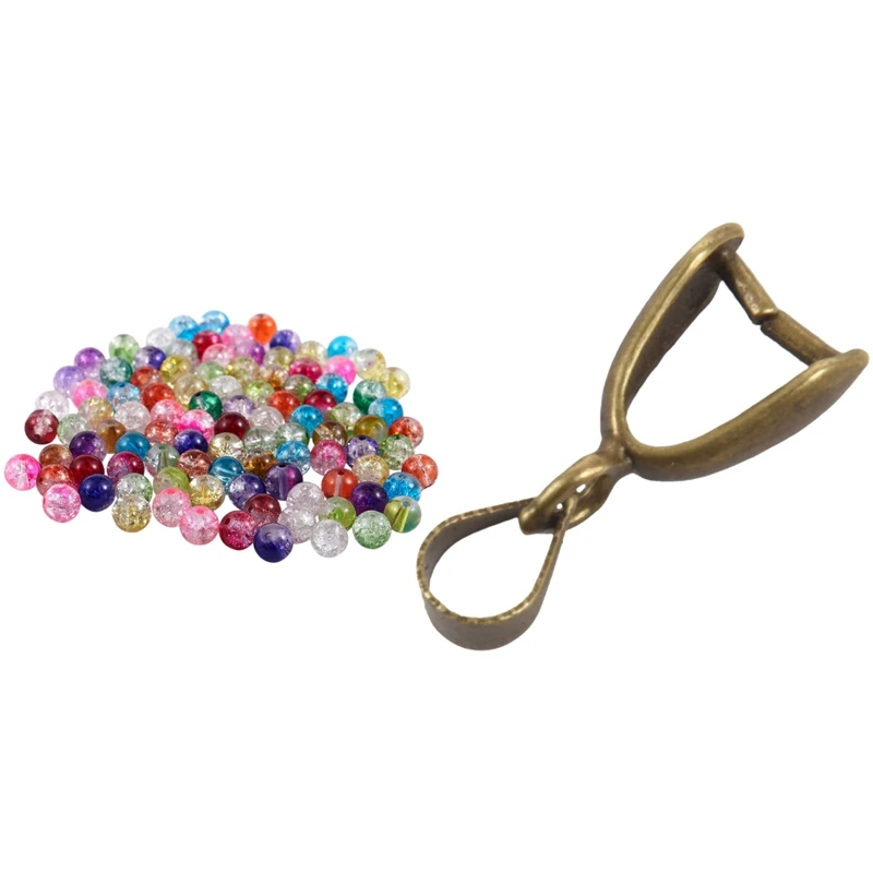 100 шт смешанных хрустальных круглых бусин диаметром 8 мм. И 25 бронзовые тона