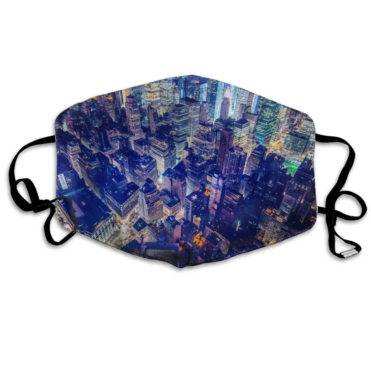 

City Night Scene Dust Mask, Reusable Washable Mouth Masks, Adjustable Warm Face Mask Unique Cover Filters Blocking Pollen