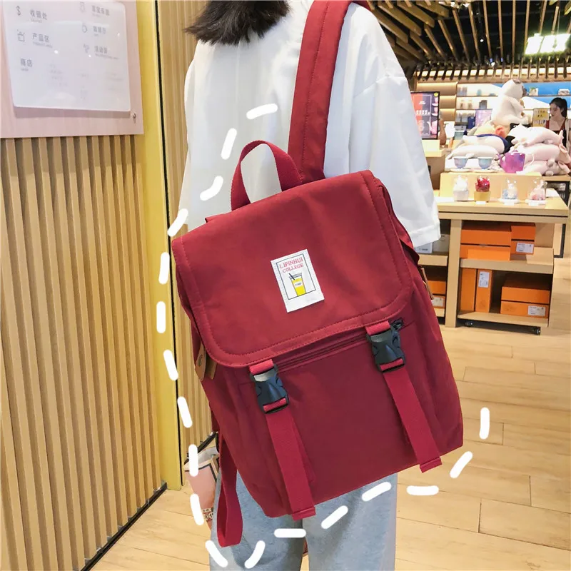 

Korean Harajuku Backpack Women Large School Bags for Teens Girls College Students Back Pack Simple Printed Shoulder Book Bag New