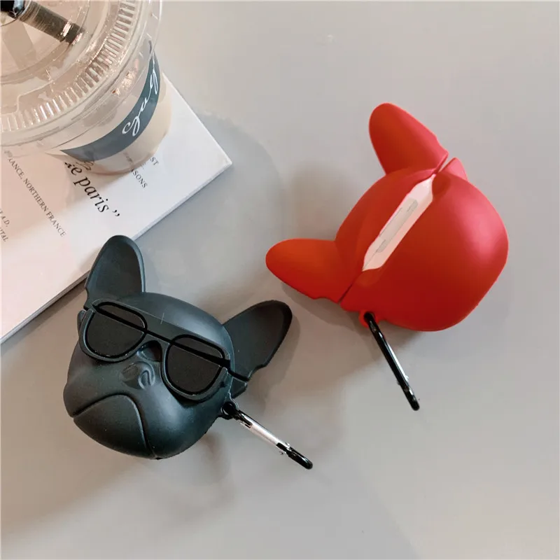 Классный чехол с бульдогом для Apple Airpods Pro силиконовый милыми мультяшными