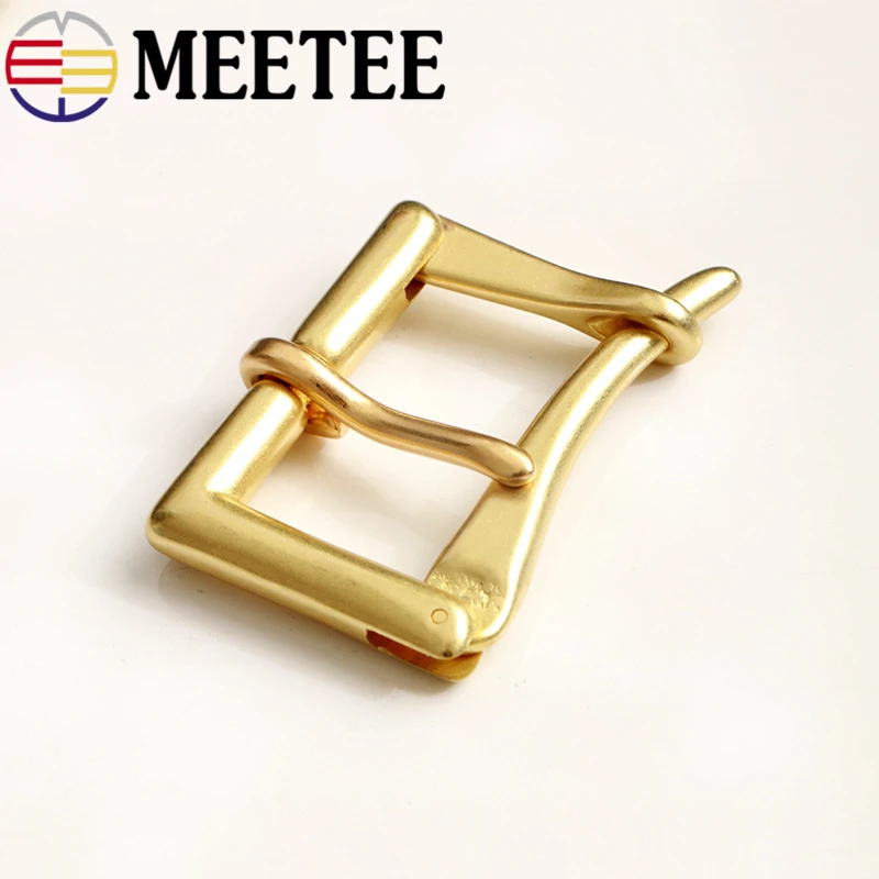 Meetee, 1 шт., 39 мм, широкий ремень, пряжка, Чистая латунь, булавки, аксессуары для ремонта, Мужская пожарная головка, подходит для 36-38 мм, ремень, сделай сам, кожа, ремесло, AP274