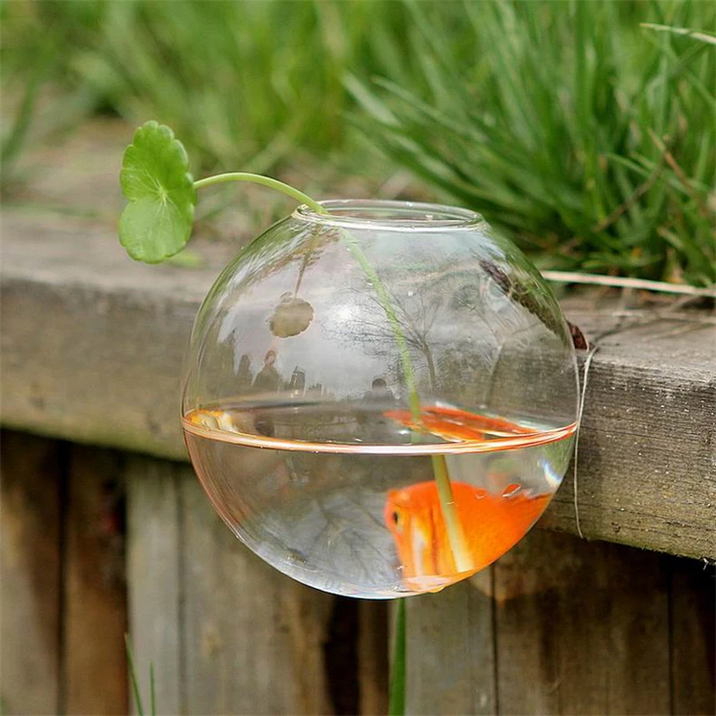 1 шт. полукруглая настенная ваза подвесная стеклянная держатель для аквариума