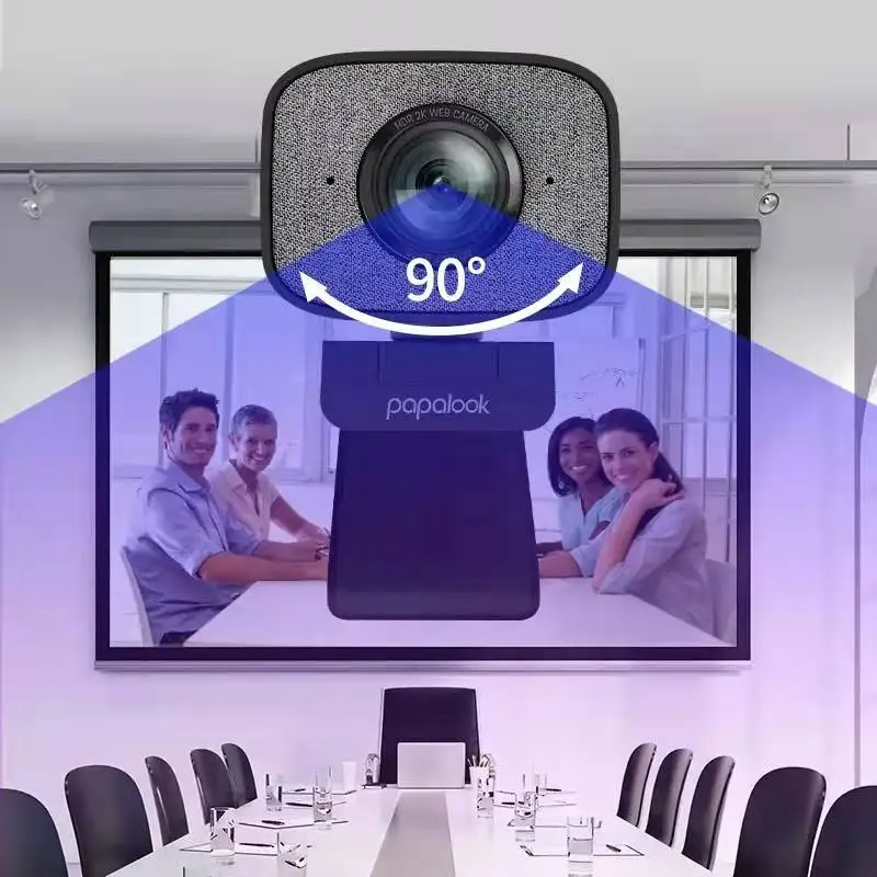 Веб-камера PAPALOOK PA930 2K HDR с двойным стереомикрофоном и углом 90 градусов для OBS/SKYPE/ZOOM