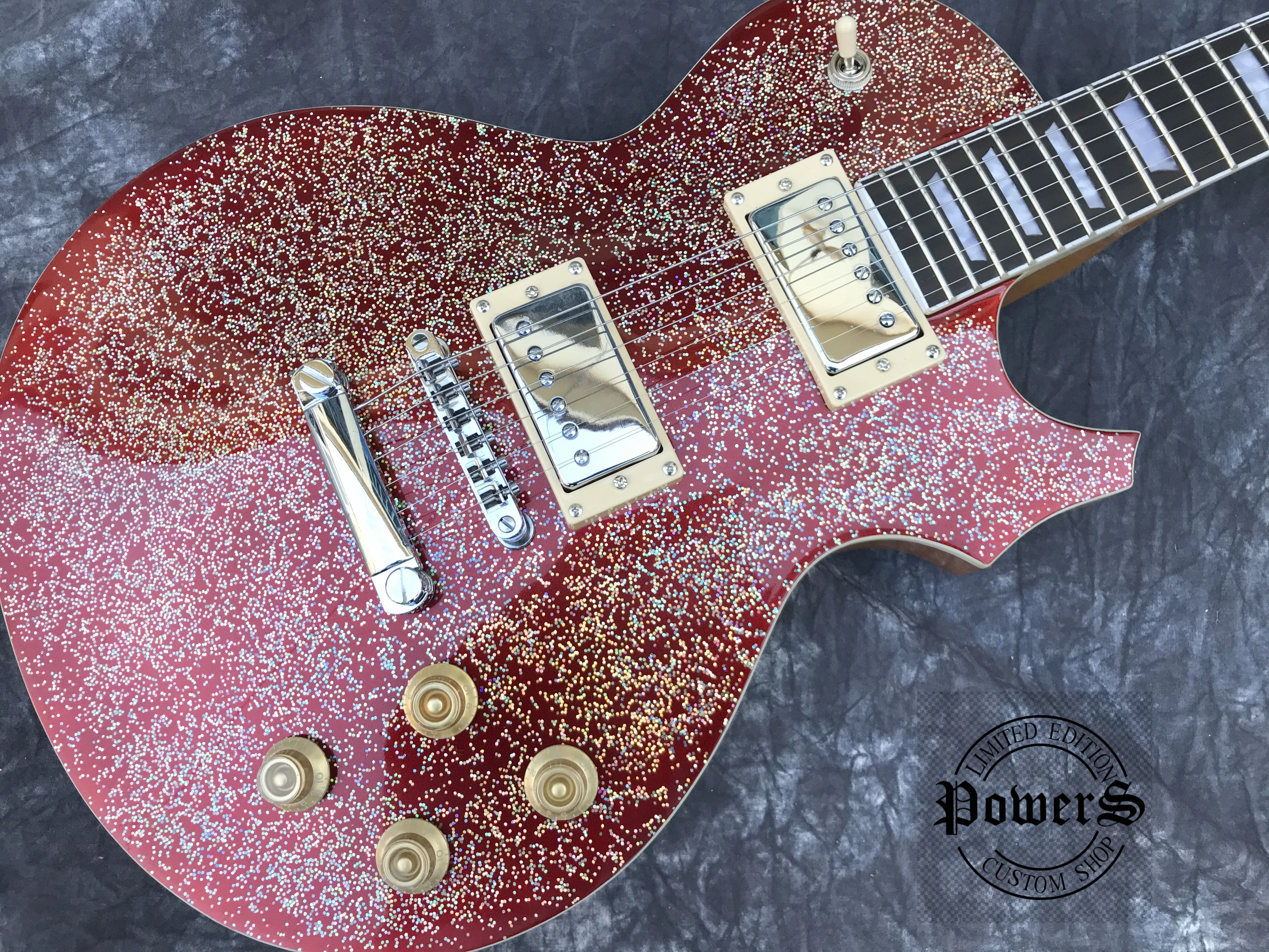 Китай OEM Sun eye клена электрическая гитара блестящие металлические частицы