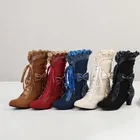 Женские готические ботинки со шнуровкой в средневековом ретро-стиле