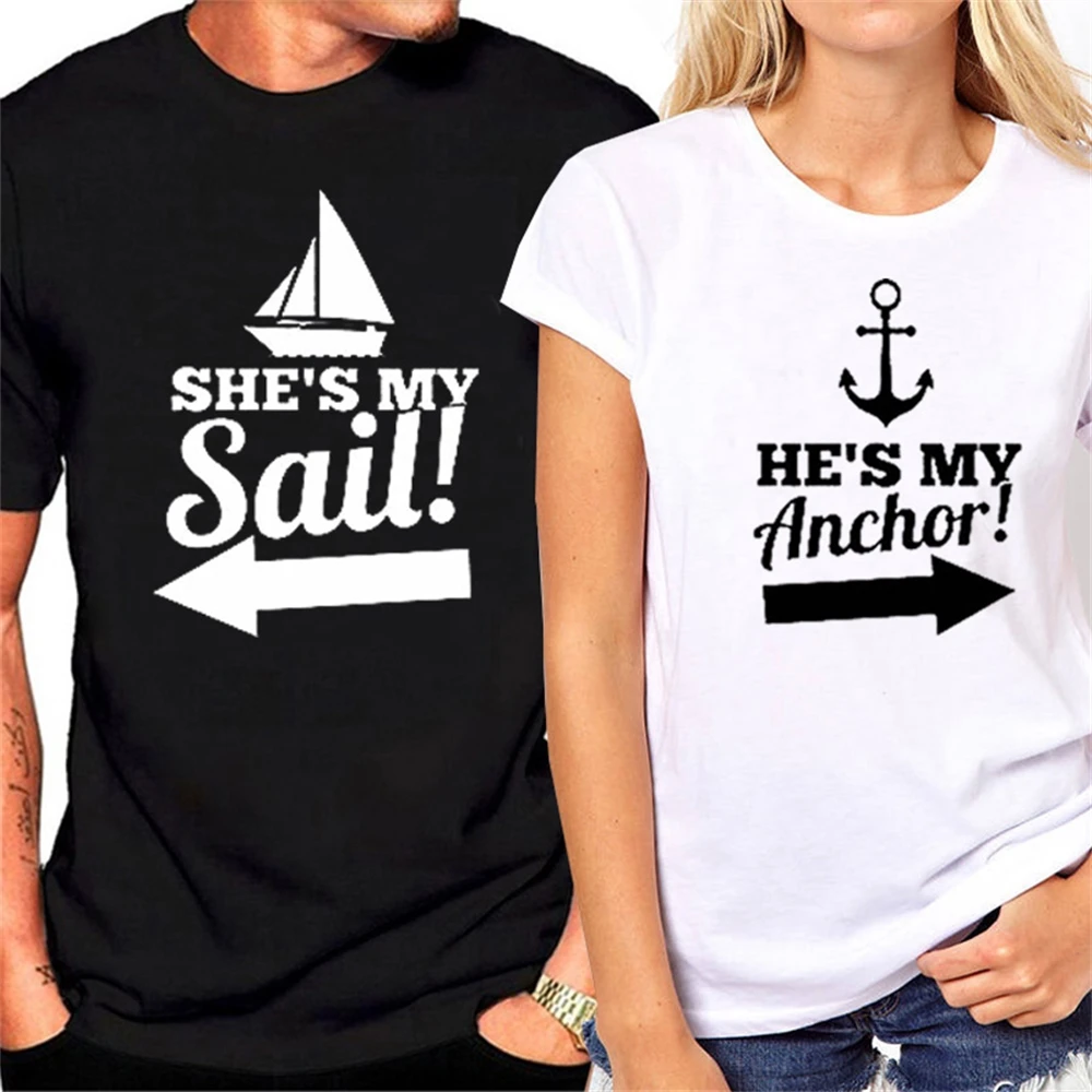 

Fashion Couple Clothes Letter Print T Shirt for Lovers Funny T Shirt Women Summer Style T-shirt 5SEA