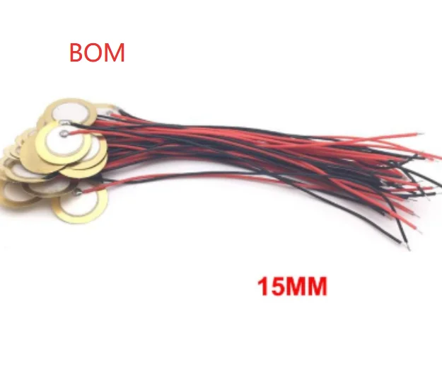 10 шт. пьезоэлектрическая пьезокерамическая пластина пластины диаметром 15 мм для