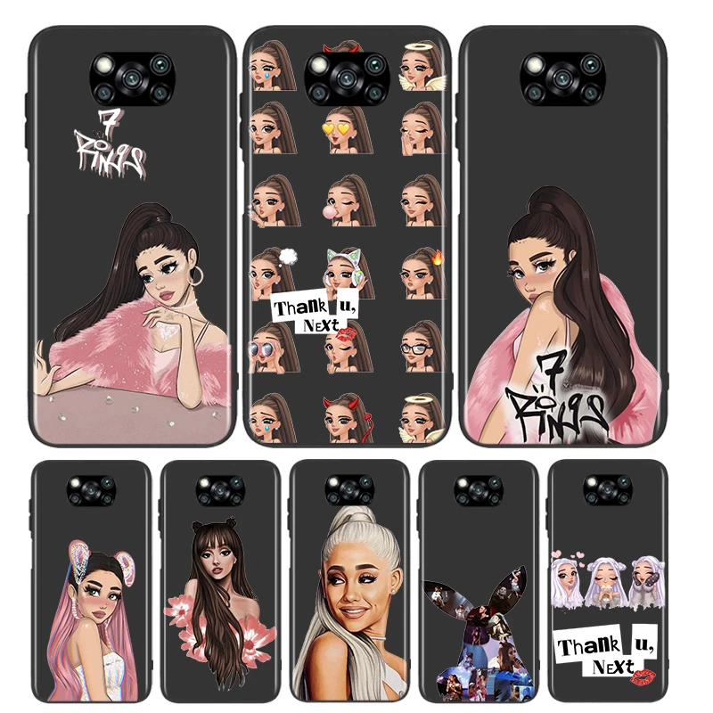 

Ariana 7 Rings Grande For Xiaomi Civi Poco X3 NFC M2 X2 F2 F3 GT M3 F1 Pro Mi Play Mix 3 A3 A2 A1 Lite Soft Phone Case