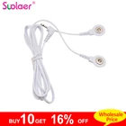 1 шт. 2,5 мм электродные свинцовые провода, соединительные кабели для цифровой терапевтической машины, электрод для массажера проводной разъем 5 мм, 2 кнопки