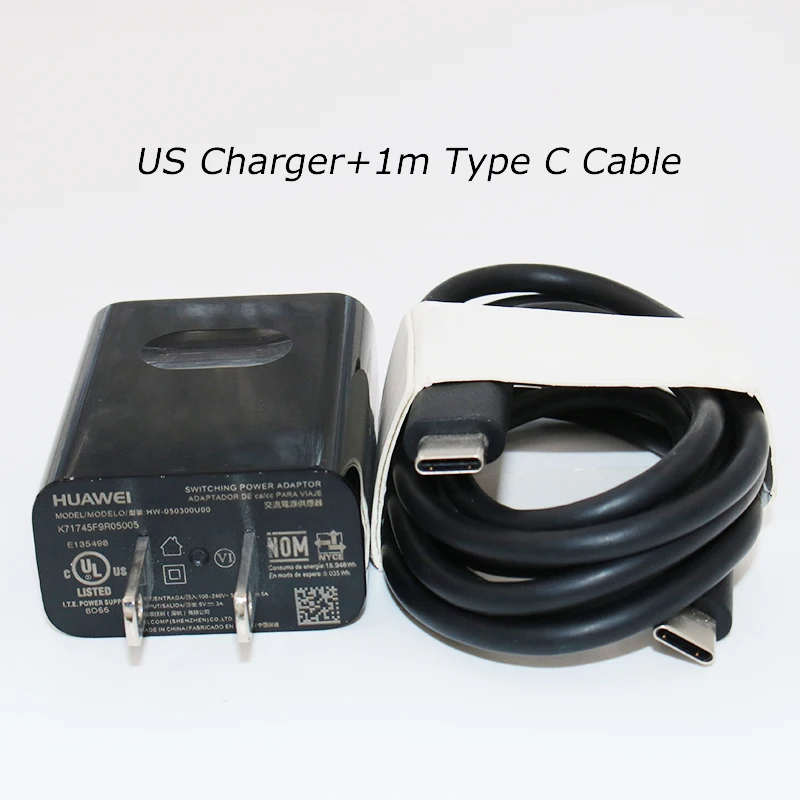 Original Huawei 5V 3A Type C Charger PD Fast Charge Adapter EU US Plug 100CM USB-C Cable For P40 P20 Pro Nova 5T/P30 Lite | Мобильные