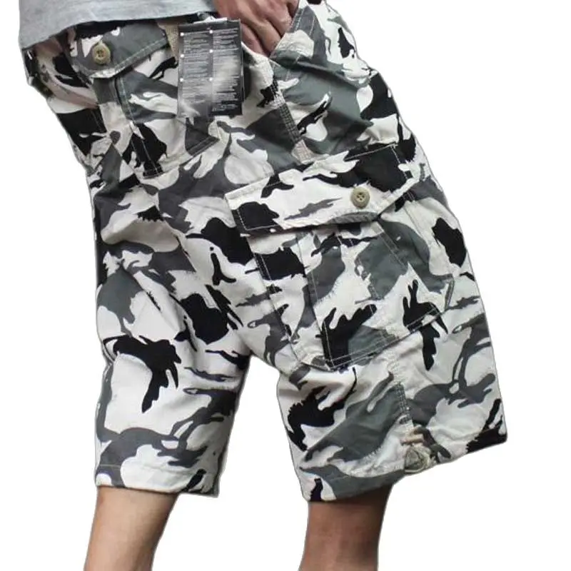 Мужские камуфляжные шорты большого размера плюс мужские летние пляжные