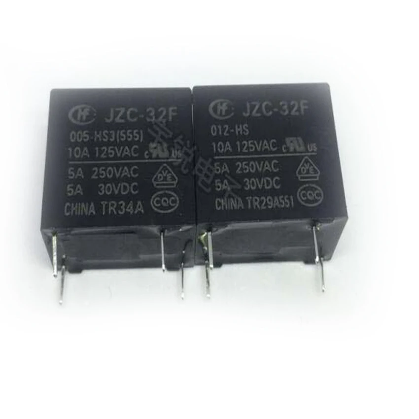 

10 шт./лот JZC-32F HF32F JZC-32F-024-HS3 5A 24VDC 24V Power Relay 4Pin
