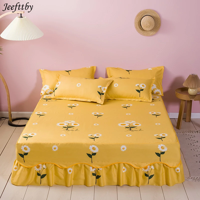 Желтый узор в виде подсолнуха Домашние Нескользящие тапочки кроватный подзор